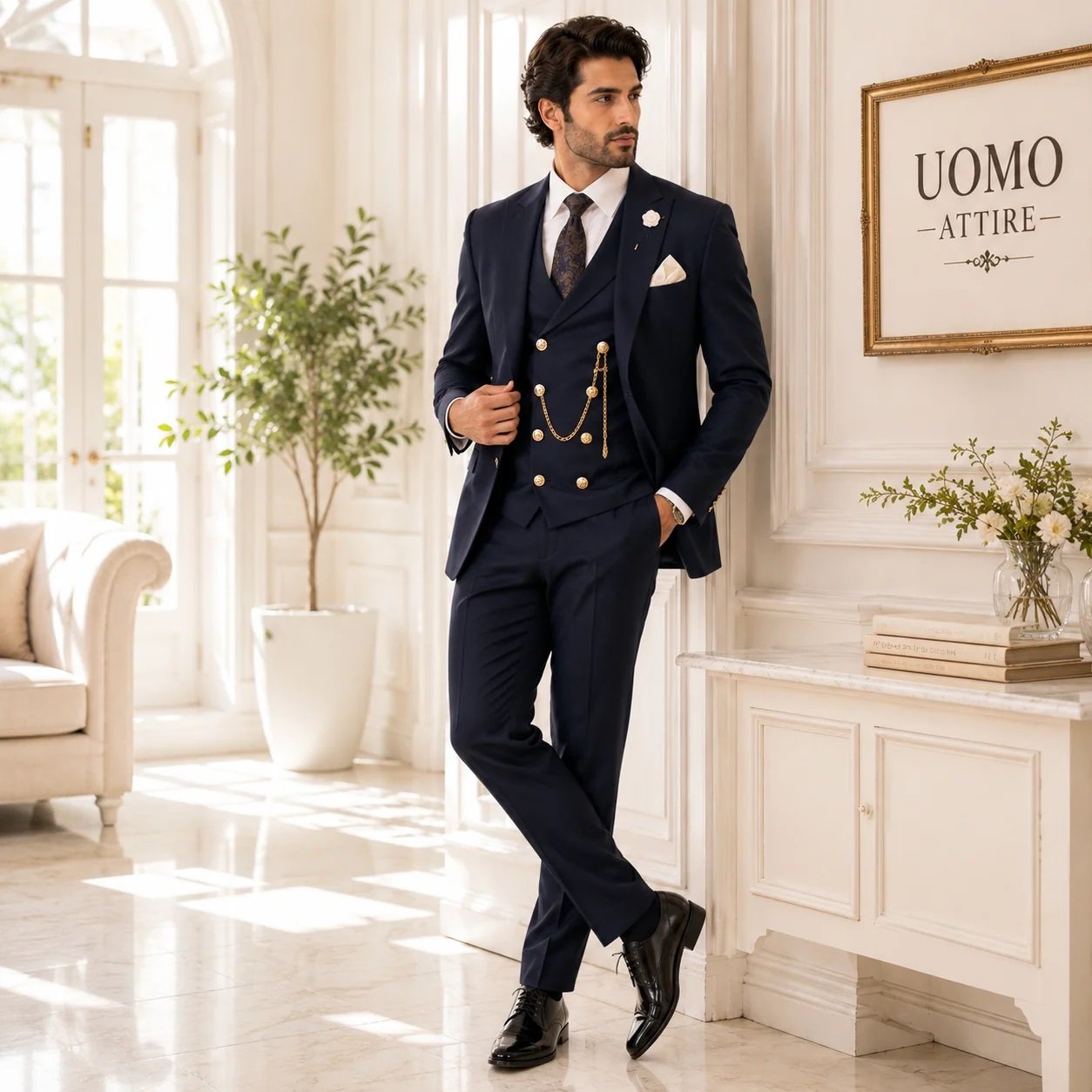Elegant men's formal suit