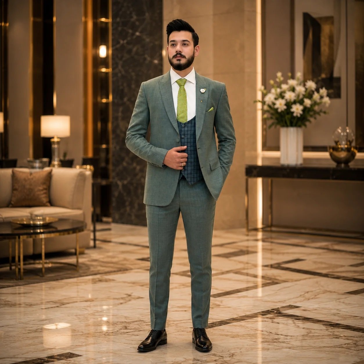 Luxury bespoke men's suit