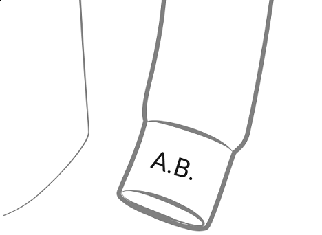 Right cuff embroidery